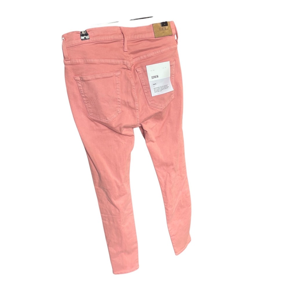 Edwin NWT Women's 29 Pink Pixie 9" Mid Rise Skinny Pants Petal Casual Jeans - Picture 4 of 4